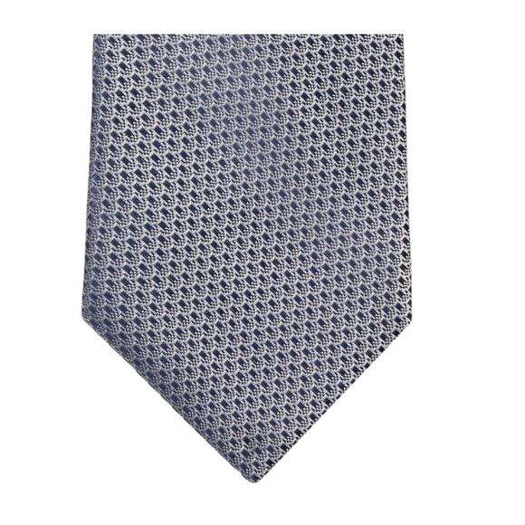 Tommy Hilfiger Men's Chainlink Textured Tie Blue Size Regular - Picture 3 of 3